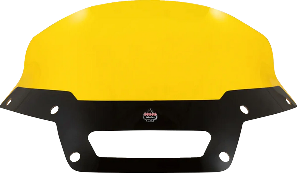 Klock Werks Kolor Flare™ Sport Windshield - 6" - Yellow - FXLRST KWW-02-0624 - Side View