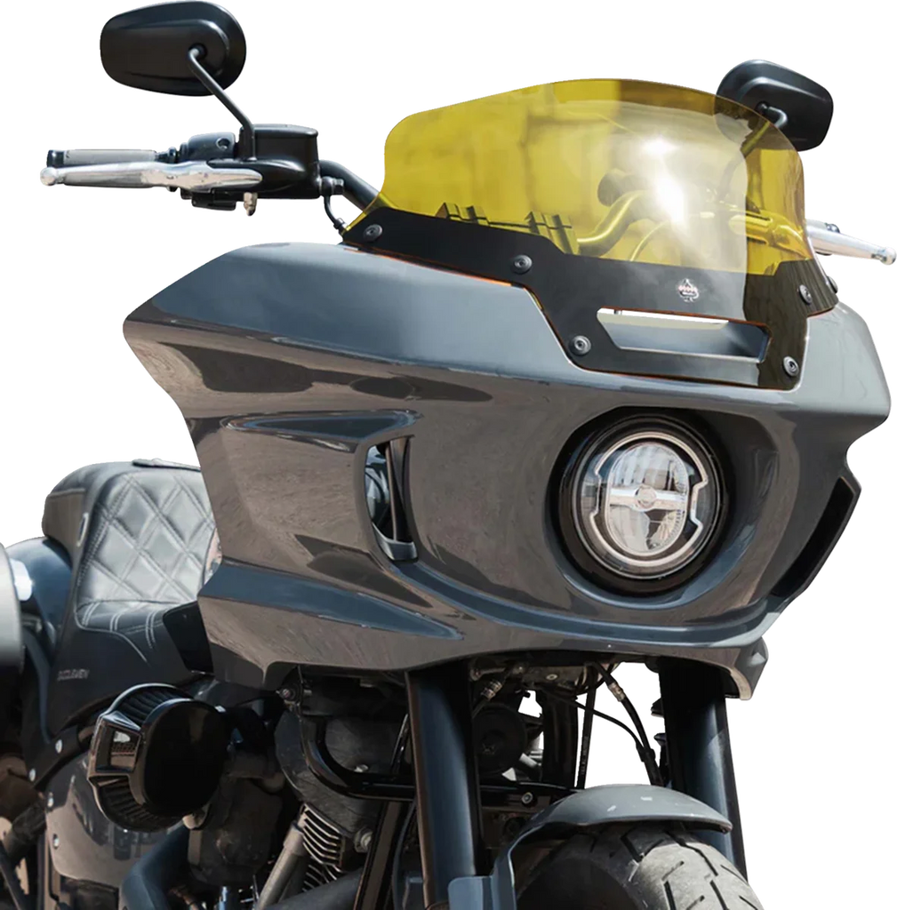 Klock Werks Kolor Flare™ Sport Windshield - 6" - Yellow - FXLRST KWW-02-0624 - Back View