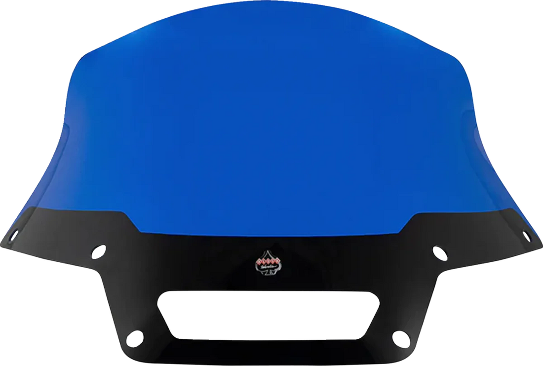 Klock Werks Kolor Flare™ Sport Windshield - 8" - Blue - FXLRST KWW-02-0633 - Side View