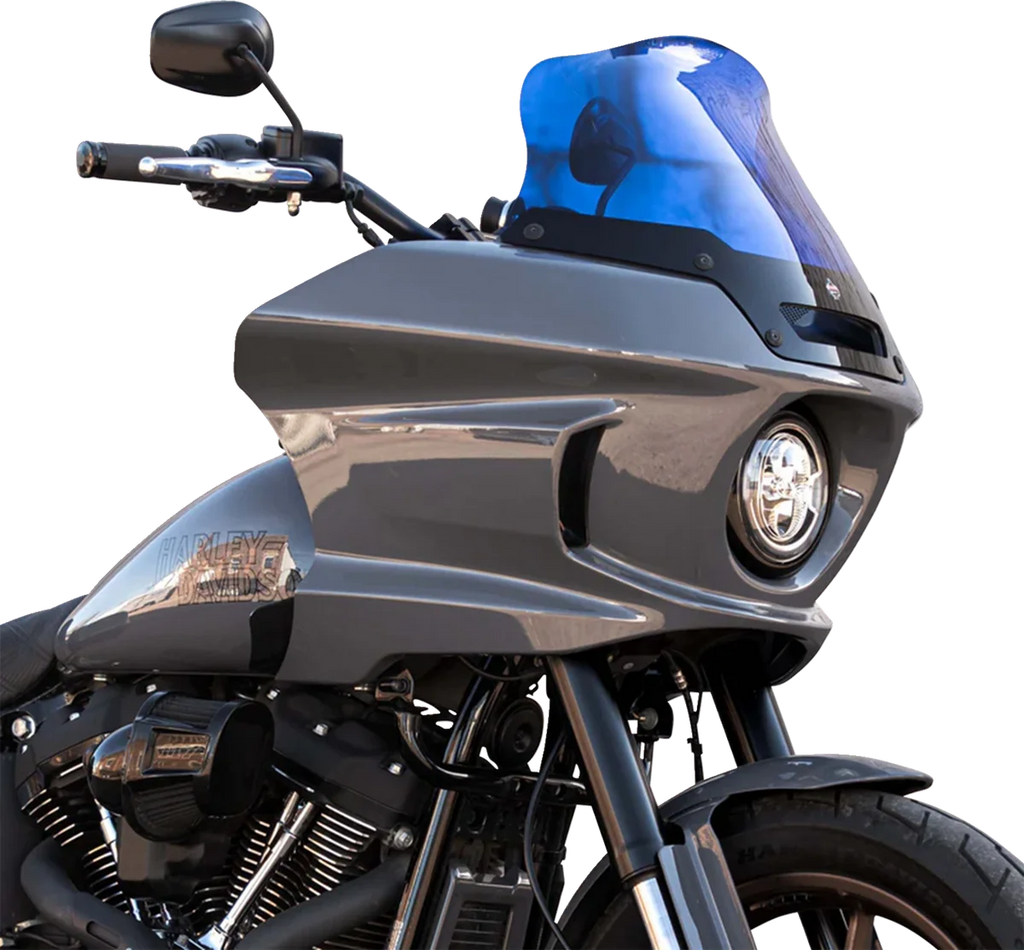 Klock Werks Kolor Flare™ Sport Windshield - 8" - Blue - FXLRST KWW-02-0633 - Back View