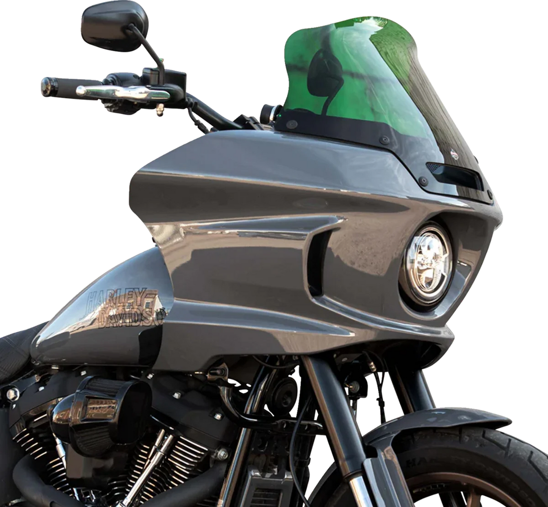 Klock Werks Kolor Flare™ Sport Windshield - 8" - Green - FXLRST KWW-02-0632 - Back View