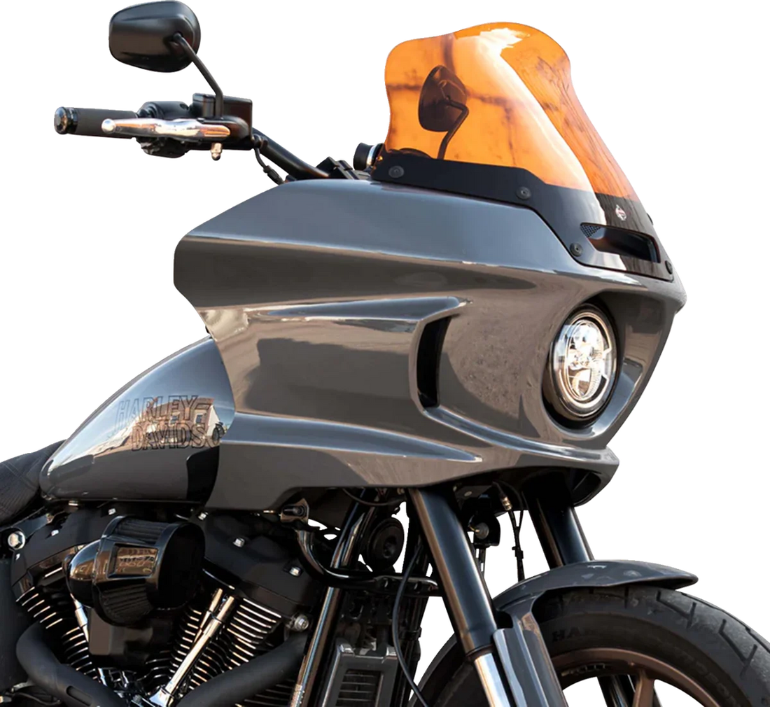 Klock Werks Kolor Flare™ Sport Windshield - 8" - Orange - FXLRST KWW-02-0630 - Back View