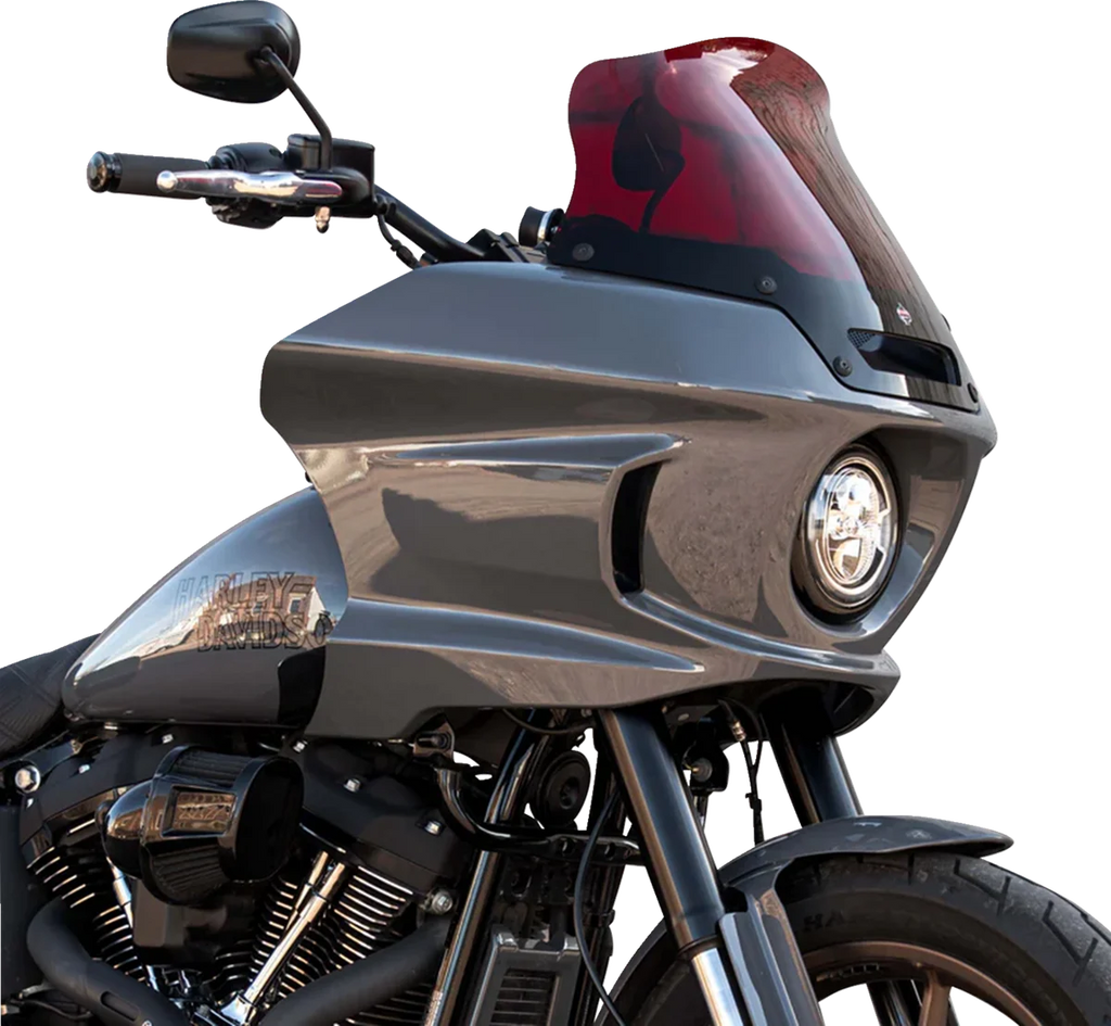 Klock Werks Kolor Flare™ Sport Windshield - 8" - Red - FXLRST KWW-02-0629 - Back View
