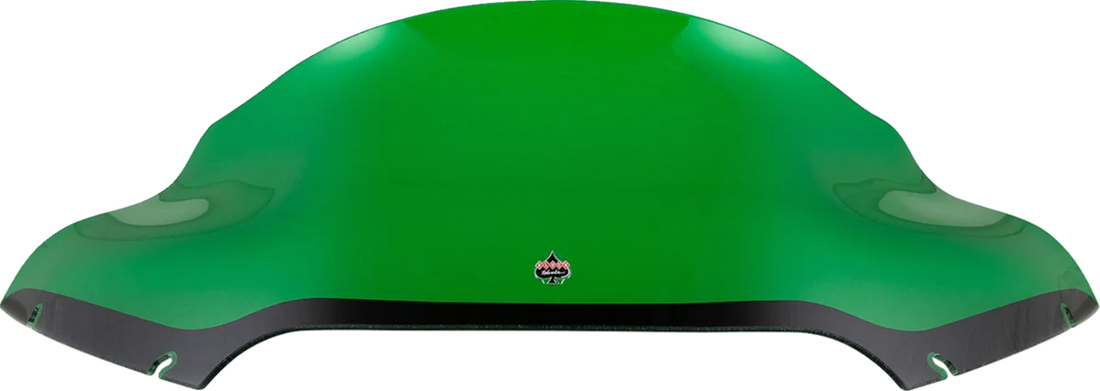 Klock Werks Kolor Flare™ Sport Windshield - 9" - Green - FLTR KWW-01-0671 - Side View