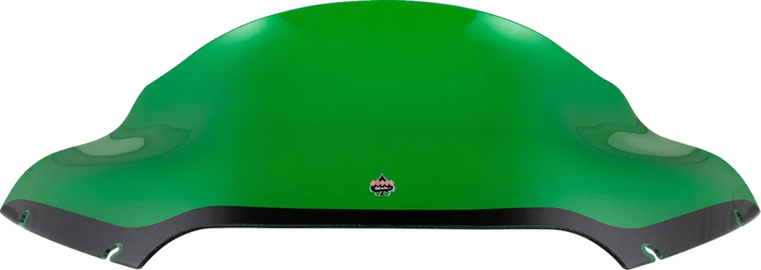 Klock Werks Kolor Flare™ Sport Windshield - 9" - Green - FLTR KWW-01-0671 - Side View