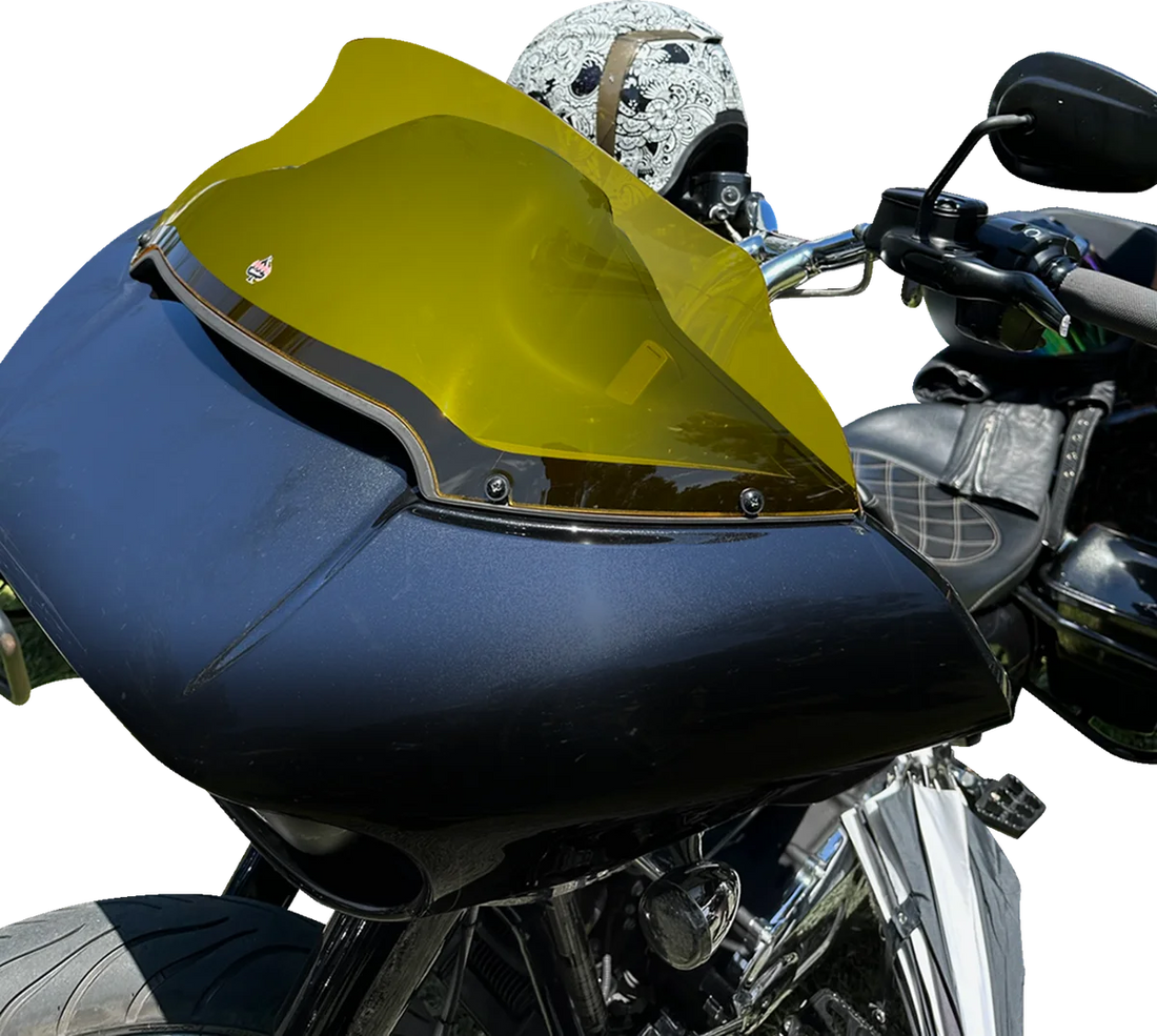 Klock Werks Kolor Flare™ Sport Windshield - 9" - Yellow - FLTR KWW-01-0669 - Back View