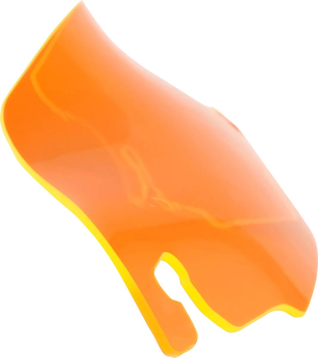 Klock Werks Kolor Flare™ Windshield - 3-1/2" - Orange Ice - FLR KWW-01-0653 - Side View