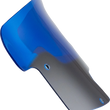 Load image into Gallery viewer, Klock Werks Kolor Flare™ Windshield - 8" - Blue - Indian KWW-04-0623 - Side View