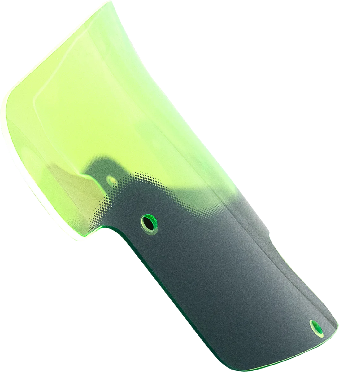 Klock Werks Kolor Flare™ Windshield - 8" - Green - Indian KWW-04-0621 - Side View