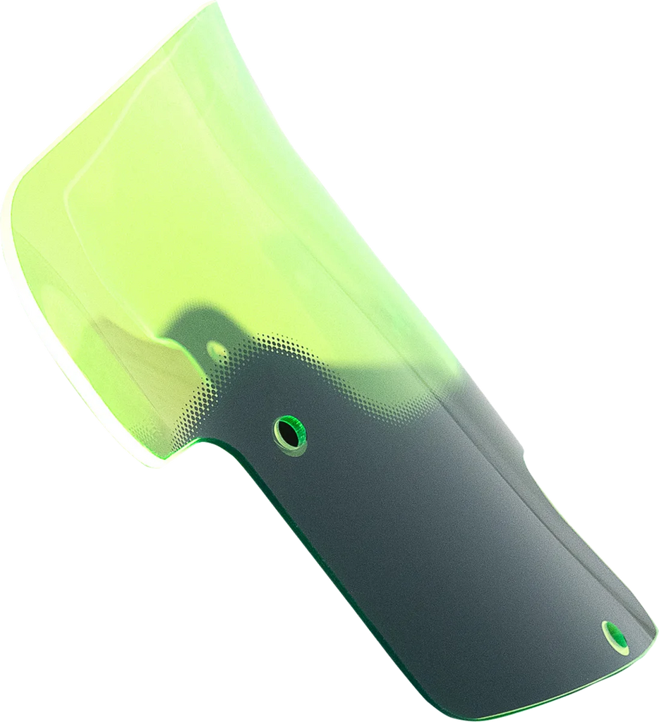 Klock Werks Kolor Flare™ Windshield - 8" - Green - Indian KWW-04-0621 - Side View