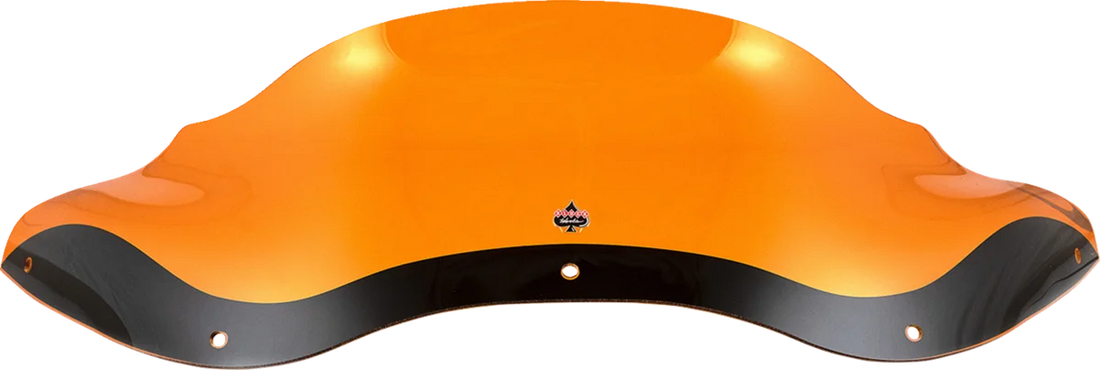 Klock Werks Kolor Flare™ Windshield - 8" - Orange - FLTR KWW-01-0689 - Side View