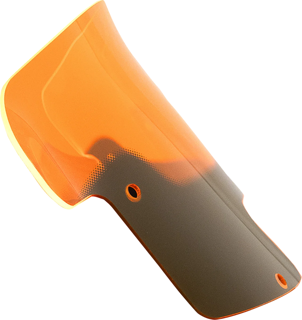Klock Werks Kolor Flare™ Windshield - 8" - Orange - Indian KWW-04-0619 - Side View