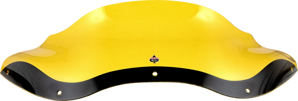 Klock Werks Kolor Flare™ Windshield - 8" - Yellow - FLTR KWW-01-0690 - Side View