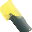 Load image into Gallery viewer, Klock Werks Kolor Flare™ Windshield - 8" - Yellow - Indian KWW-04-0620 - Side View