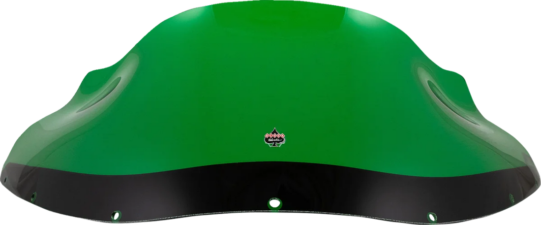 Klock Werks Kolor Flare™ Windshield - 9" - Green - FXRP KWW-02-0613 - Side View