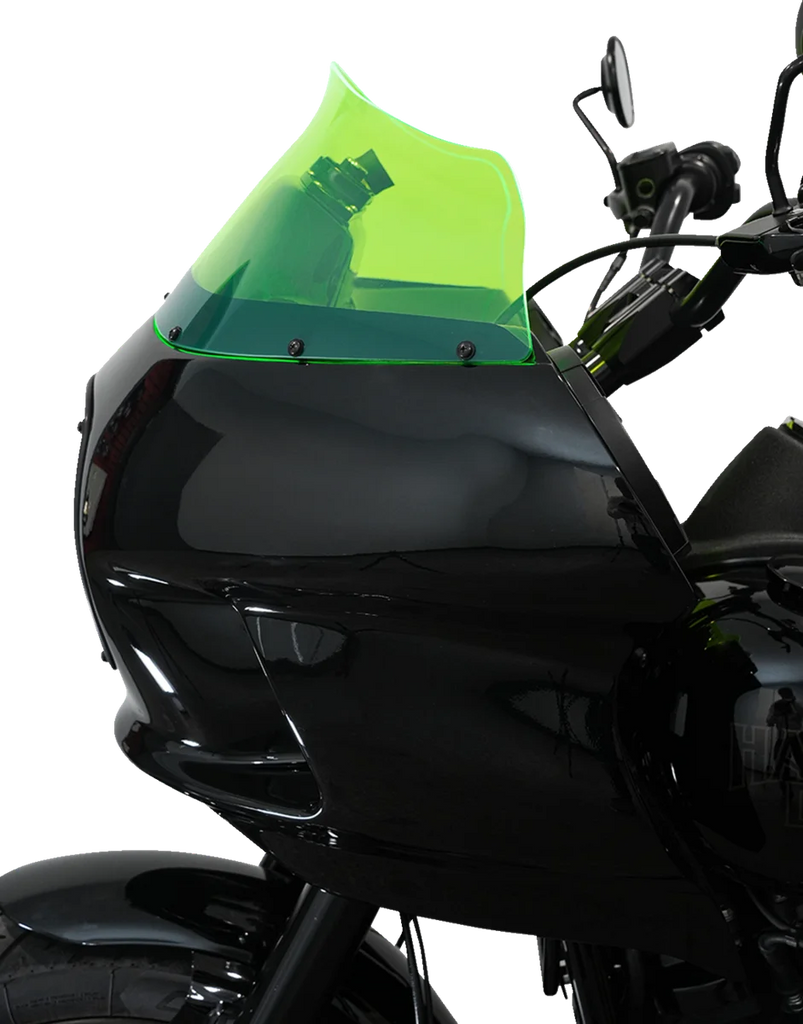 Klock Werks Kolor Flare™ Windshield - 9" - Green Ice - FXRP KWW-02-0610 - Installation View