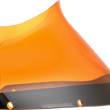 Load image into Gallery viewer, Klock Werks Kolor Flare™ Windshield - 9" - Orange - FXRP KWW-02-0612 - Main Product View