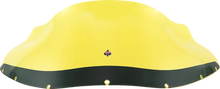 Load image into Gallery viewer, Klock Werks Kolor Flare™ Windshield - 9" - Yellow Ice - FXRP KWW-02-0609 - Side View