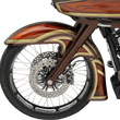Load image into Gallery viewer, Klock Werks Level Front Fender Kit - For Raked Trees - Black - Steel - 23" KWF-01-0249 - Side View