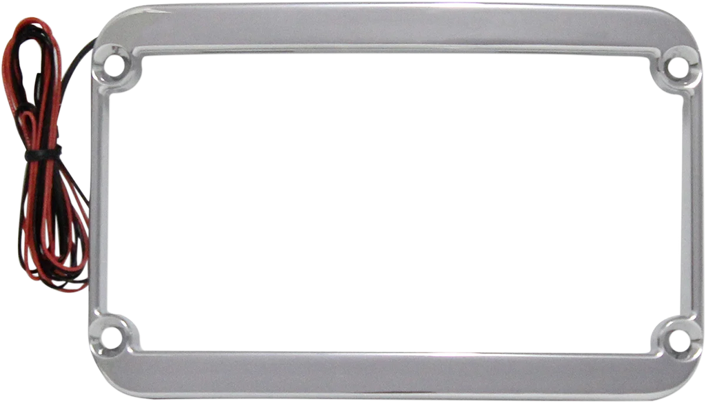 Klock Werks License Plate Frame - Lighted - Chrome KWS-01-0089 - Side View