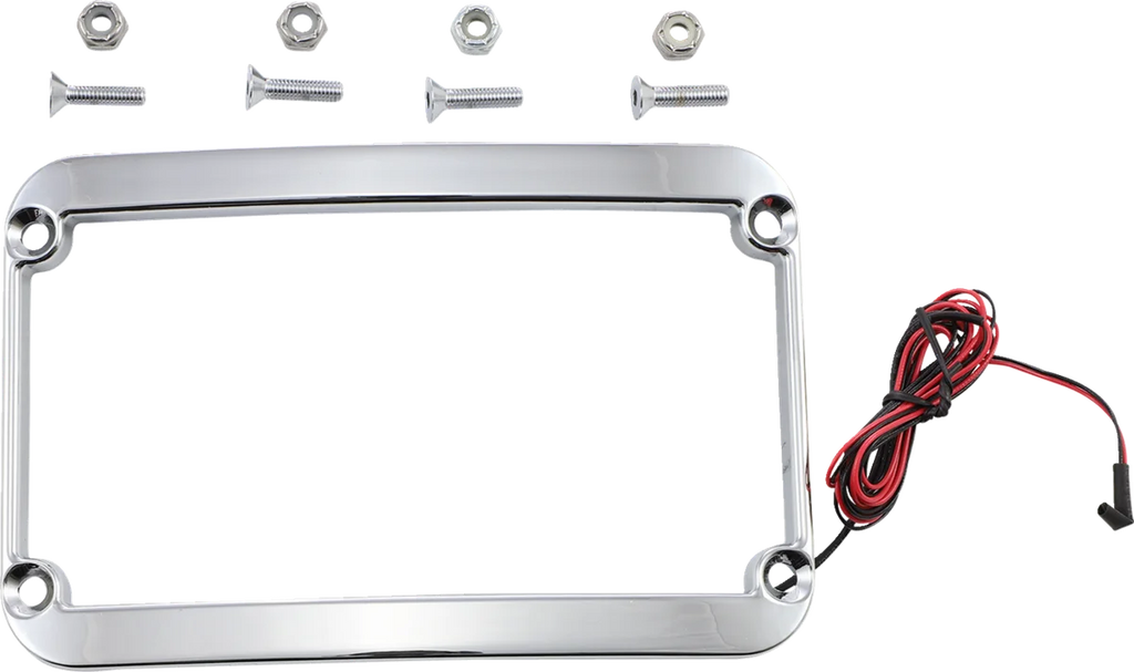 Klock Werks Lighted License Plate Frame - Chrome KWS-01-0088-C - Main Product View