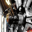 Load image into Gallery viewer, Klock Werks Lower Fork Leg/Axle Cap - Black KWS-01-0010-B - Side View