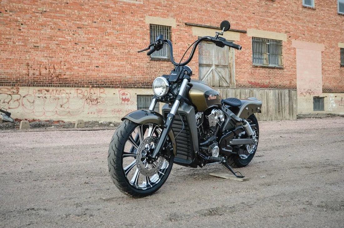 Klock Werks Outrider Radiator Guard - Natural - Indian Scout KWS-04-0321 - Side View