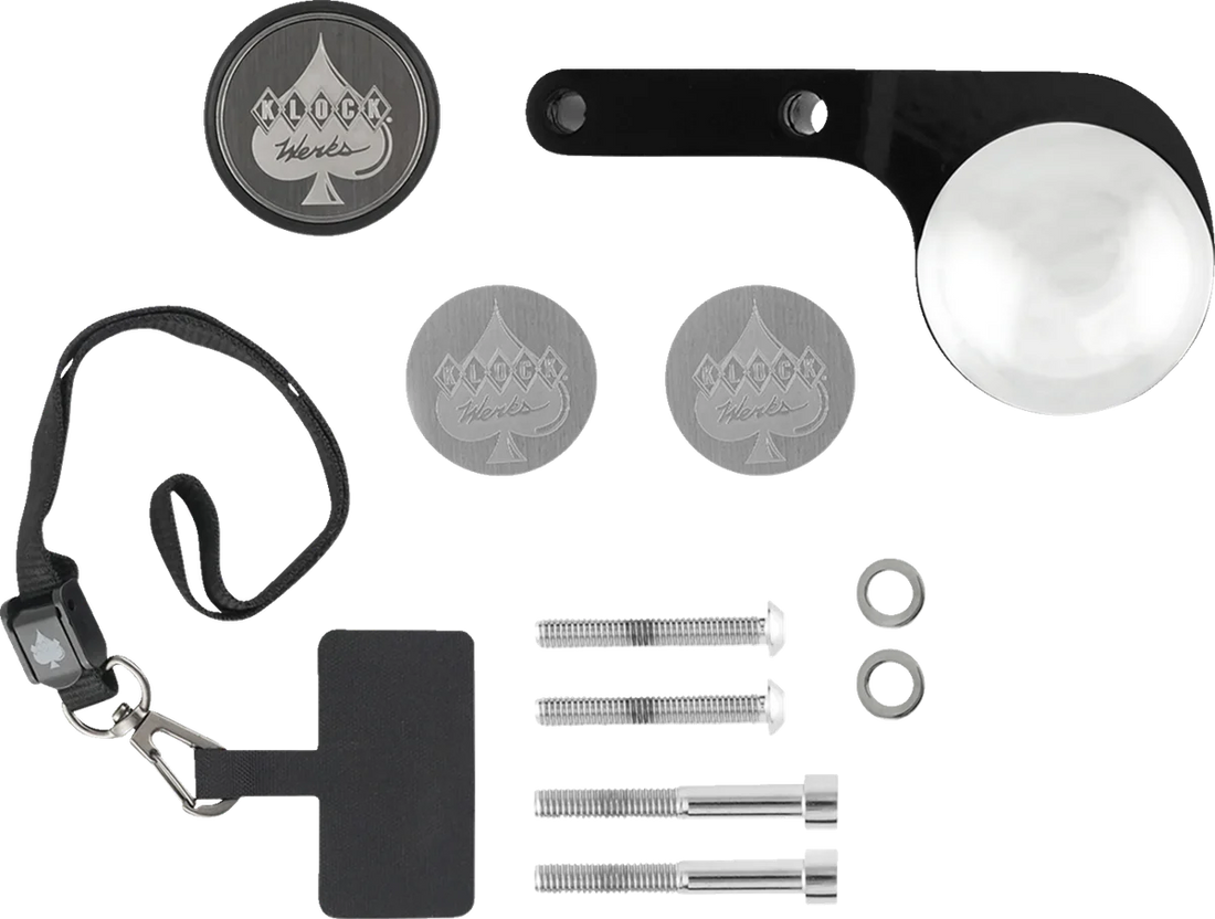 Klock Werks Switch Mount - iOmount™ - Challenger - Black KWD-04-0608-B - Side View
