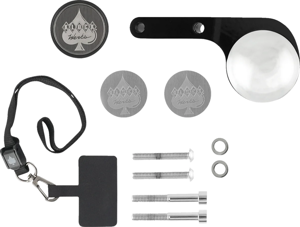 Klock Werks Switch Mount - iOmount™ - Challenger - Black KWD-04-0608-B - Side View