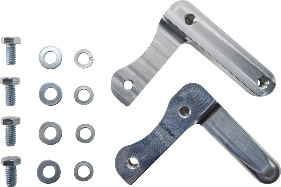 Klock Werks Top Hat Fender Kit - w/ Satin Blocks - Steel - 19" KWF-02-0495 - Side View