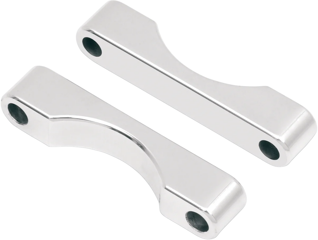 Klock Werks WFB Benchmark Bagger Front Fender Blocks - For all 23"/26" Tire Hugger/Benchmark - Satin KWFS-01-0101 - Side View