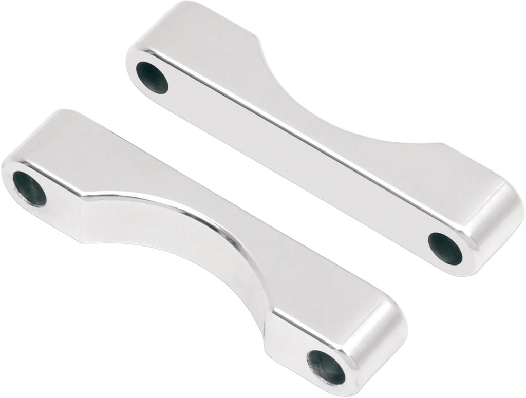 Klock Werks WFB Benchmark Bagger Front Fender Blocks - For all 23"/26" Tire Hugger/Benchmark - Satin KWFS-01-0101 - Side View