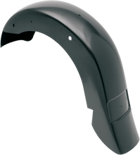 Load image into Gallery viewer, Klock Werks WFB™ Benchmark Stretched Rear Fender - Frenched - Black - Steel KWF-01-0121 - Main Product View