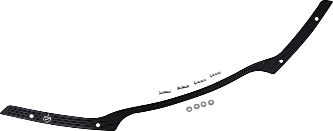 Klock Werks Windshield Trim - KERF - Black w Contrast Logo KWW-01-0574 - Side View