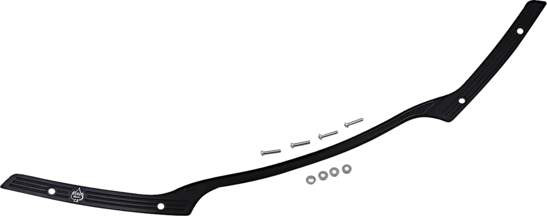Klock Werks Windshield Trim - KERF - Black w Contrast Logo KWW-01-0574 - Side View
