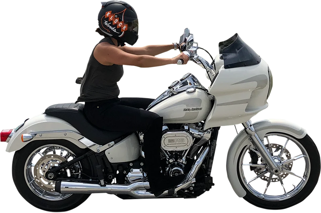 Klock Werks Wrapper Fender Kit - w/ Chrome Blocks - Steel - 19" KWF-03-0016 - Side View