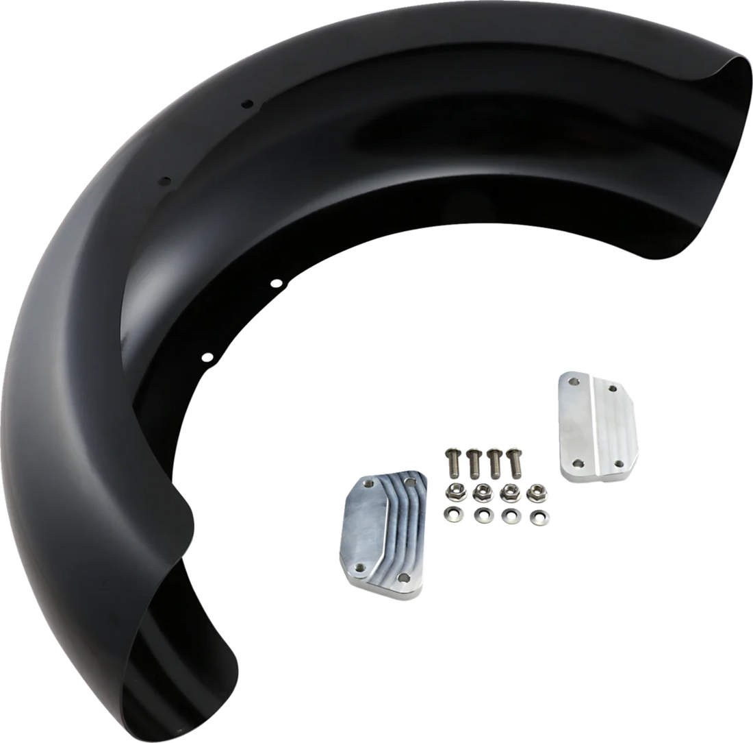 Klock Werks Wrapper Fender Kit - w/ Satin Blocks - Steel - 18" KWF-02-0510 - Side View