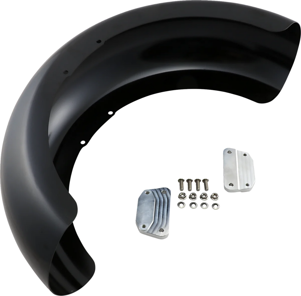 Klock Werks Wrapper Fender Kit - w/ Satin Blocks - Steel - 18" KWF-02-0510 - Side View