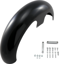 Load image into Gallery viewer, Klock Werks Wrapper Front Fender - Black - Steel - 21&quot; KWF-04-0469 - Main Product View