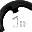 Load image into Gallery viewer, Klock Werks Wrapper Front Fender - Black - Steel - 21" KWF-04-0469 - Side View