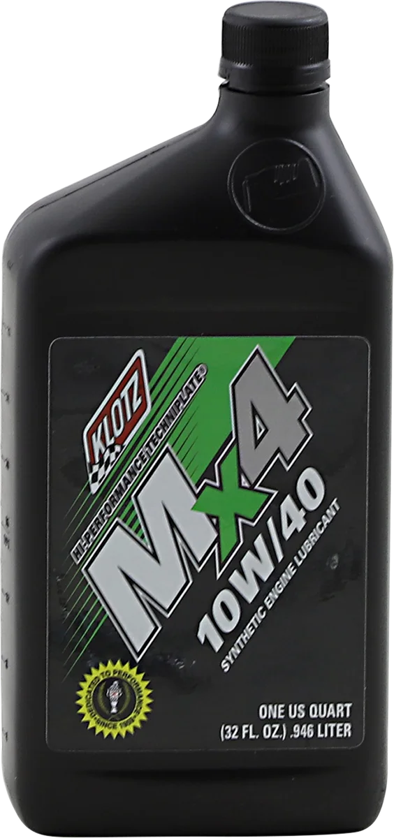 Klotz Oil MX4 Synthetic Engine Oil - 10W-30 - 1 U.S. quart KL-870 - Side View