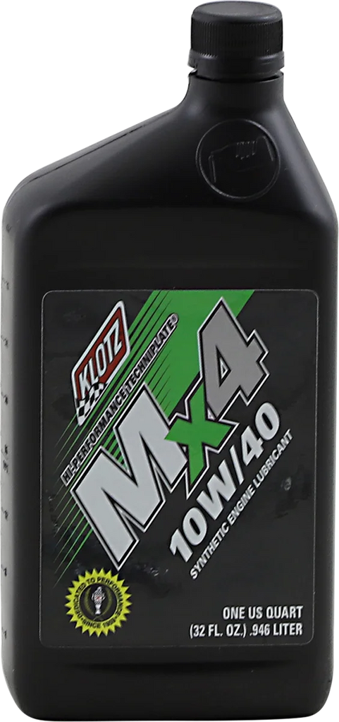 Klotz Oil MX4 Synthetic Engine Oil - 10W-30 - 1 U.S. quart KL-870 - Side View