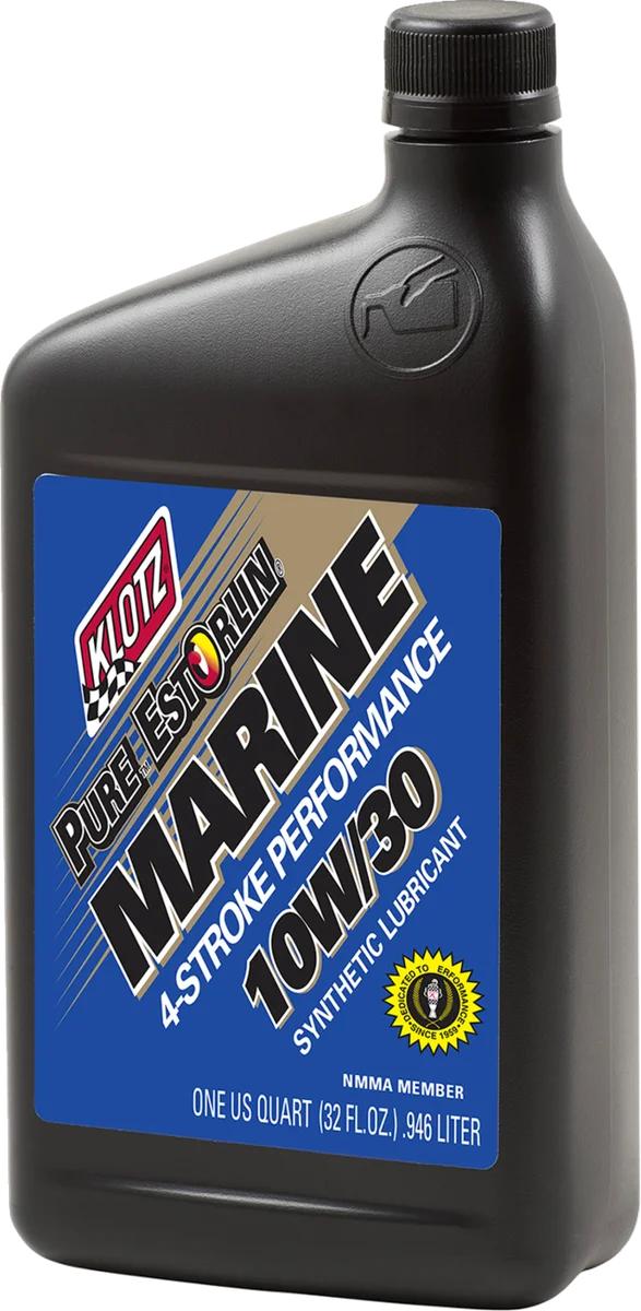 Klotz Oil Marine 4-Stroke Engine Oil - 10W-40 - 1 U.S. quart KE-334 - Side View