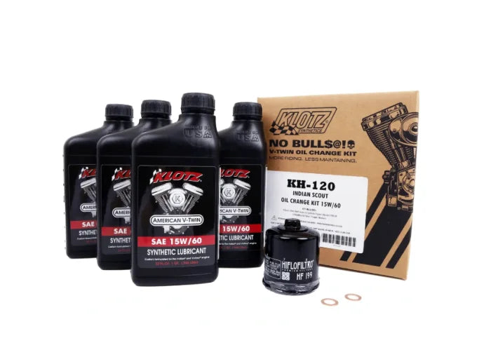 Klotz Oil Oil Change Kit - Indian Scout - 15W-60 KH-120