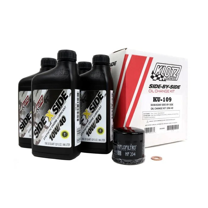 Klotz Oil Oil Change Kit - Kawasaki - 10W/40 KU-109 - Side View