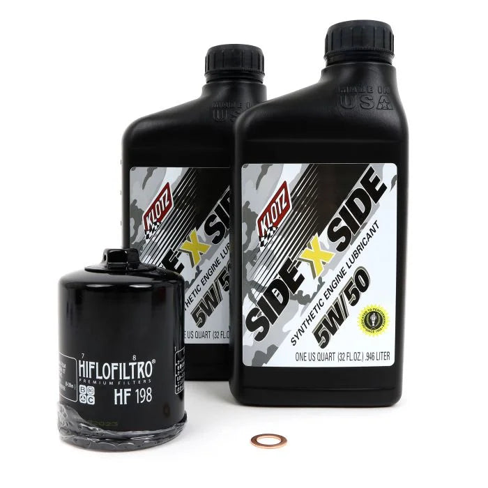 Klotz Oil Oil Change Kit - Polaris - 5W/50 KU-108 - Side View