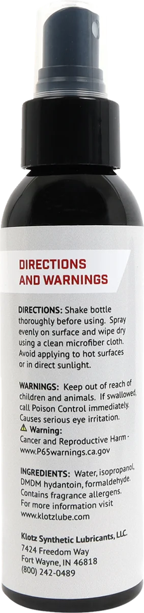 Klotz Oil Quick Detailer - 4 fl oz. - Side View