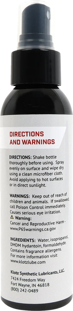 Klotz Oil Quick Detailer - 4 fl oz. - Side View