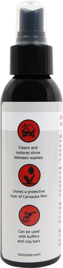 Klotz Oil Quick Detailer - 4 fl oz. - Back View