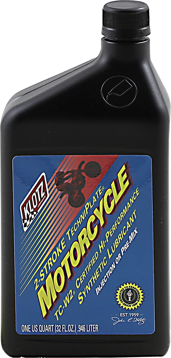 Klotz Oil TechniPlate® Synthetic TCW-2 2-Stroke Oil - 1 U.S. gal. - Side View